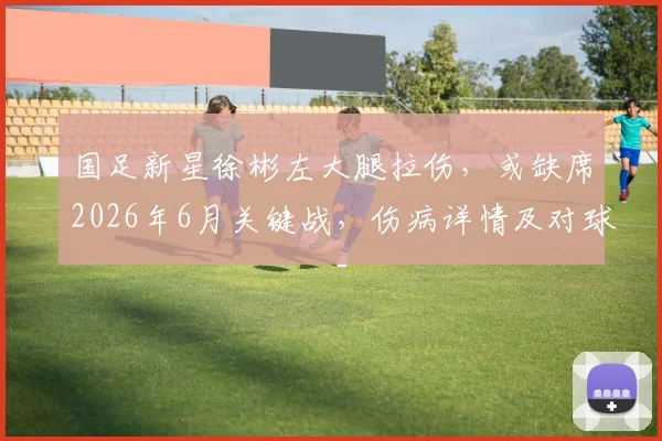 国足新星徐彬左大腿拉伤，或缺席2026年6月关键战，伤病详情及对球队影响分析
